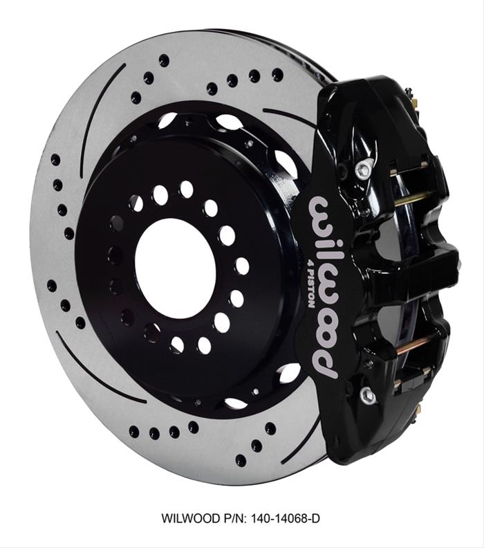 AERO6 Black Big Brake Rear Slotted-Drilled Kit 12-16 Challenger